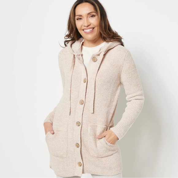 Barefoot Dreams Sweaters - Barefoot dreams Women's Cream Hooded Sweater XS